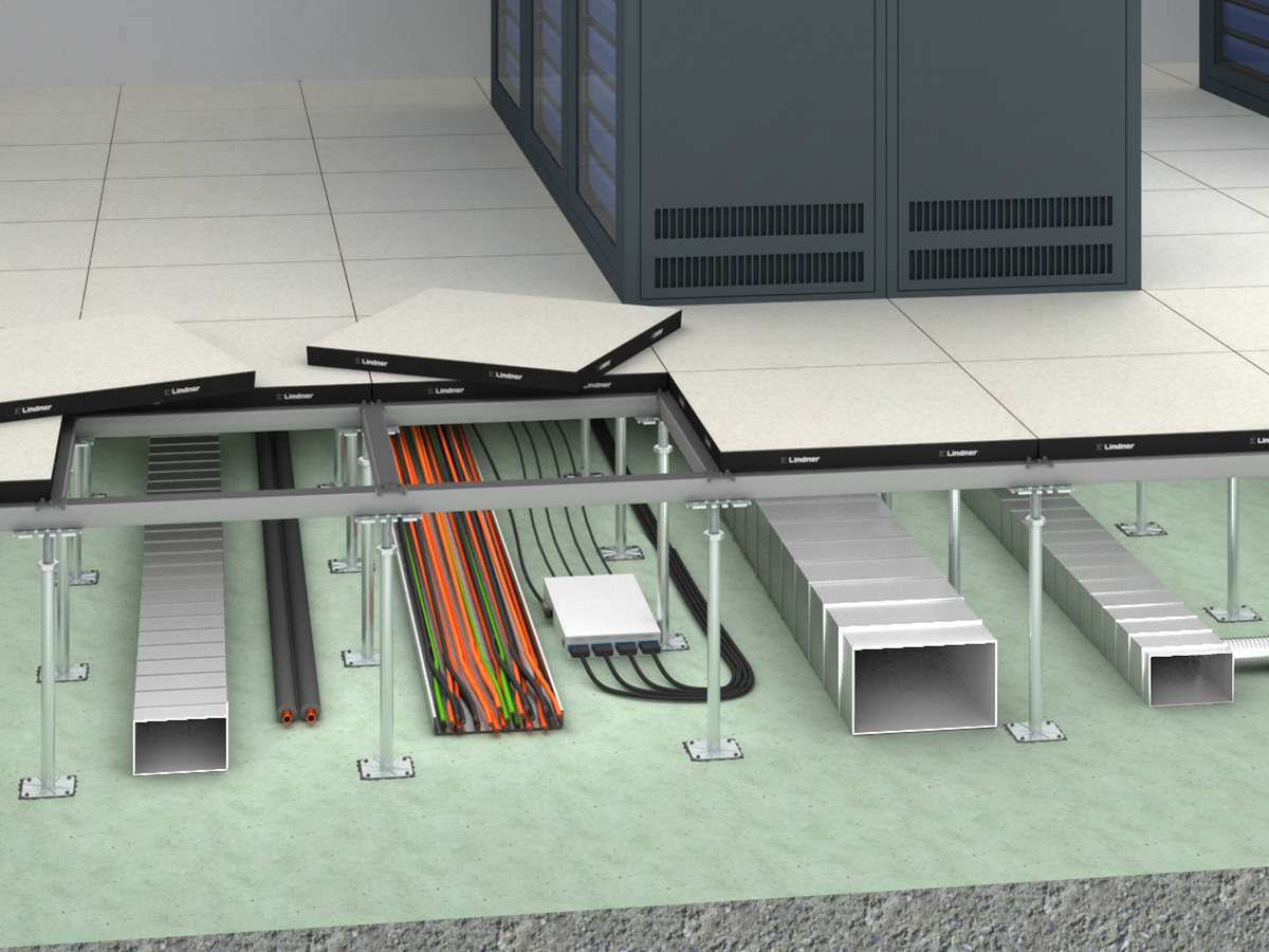 Zdvojená podlaha NORTEC power detail konstrukce