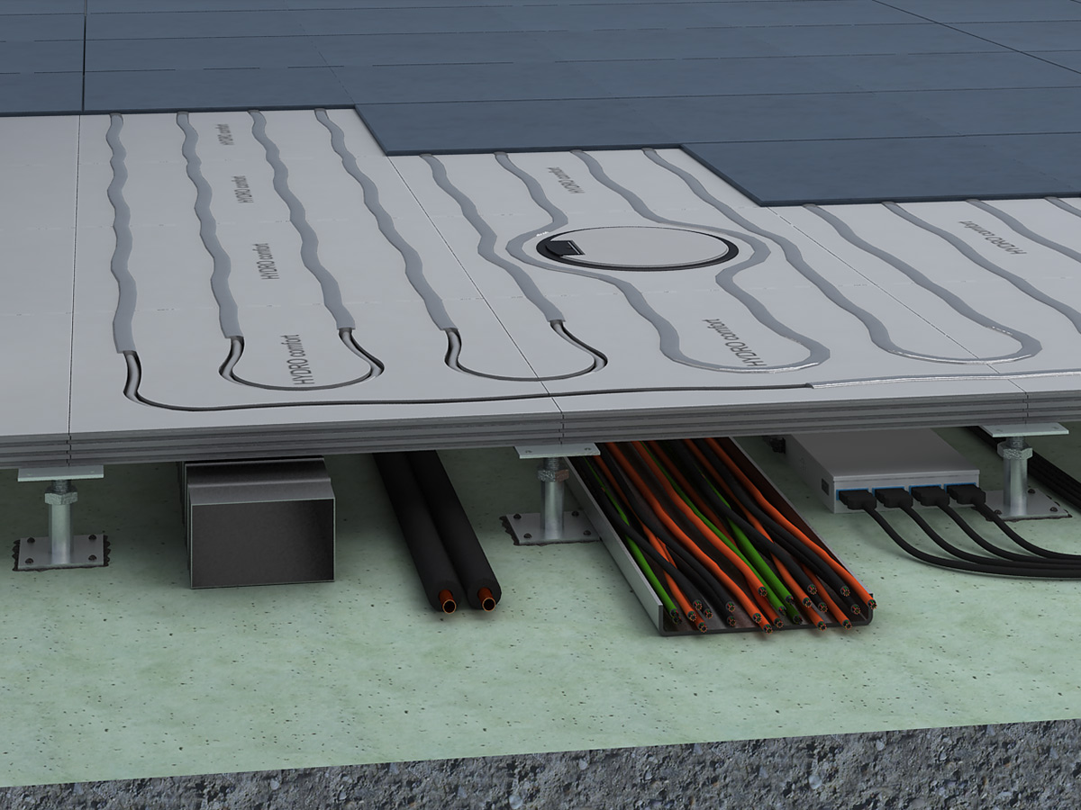 Dutinová podlaha HYDRO comfort detail konstrukce